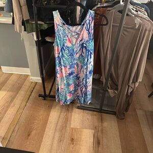 Lilly Pulitzer Vibrant Pink and Blue Mini Dress
